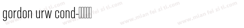 gordon urw cond字体转换